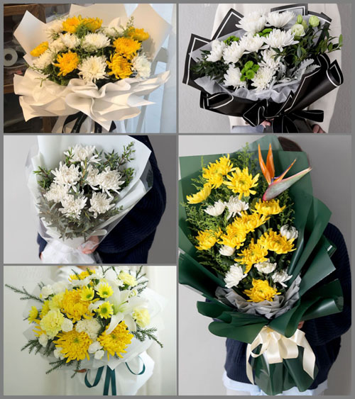 山东莱芜莱城区杨庄镇白事花束代送
